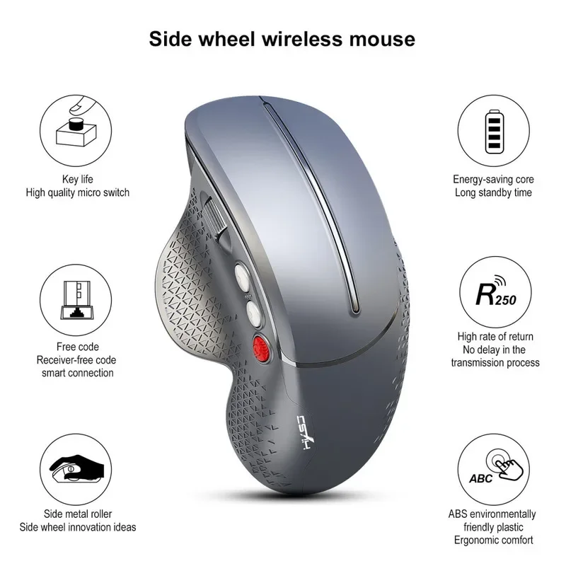 2024 Hxsj Vertical 2.4g Wireless Mouse 4800dpi Adjustable Usb Interface Side Wheel Ergonomic Gaming Player Home Optical Mouse
2024 Hxsj Vertical 2.4g Wireless Mouse 4800dpi Adjustable Usb Interface Side Wheel Ergonomic Gaming Player Home Optical Mouse