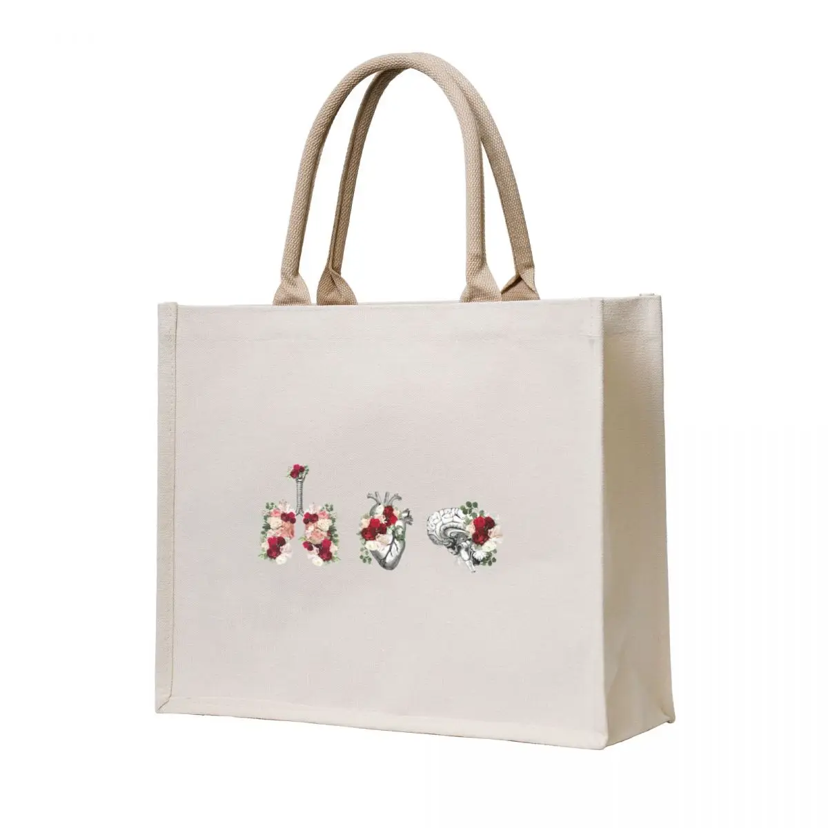 Heart, brain and lungs, floral anatomy with roses and flowers, art and anatomy with botanical elements Tote Bag
Heart, brain and lungs, floral anatomy with roses and flowers, art and anatomy with botanical elements Tote Bag