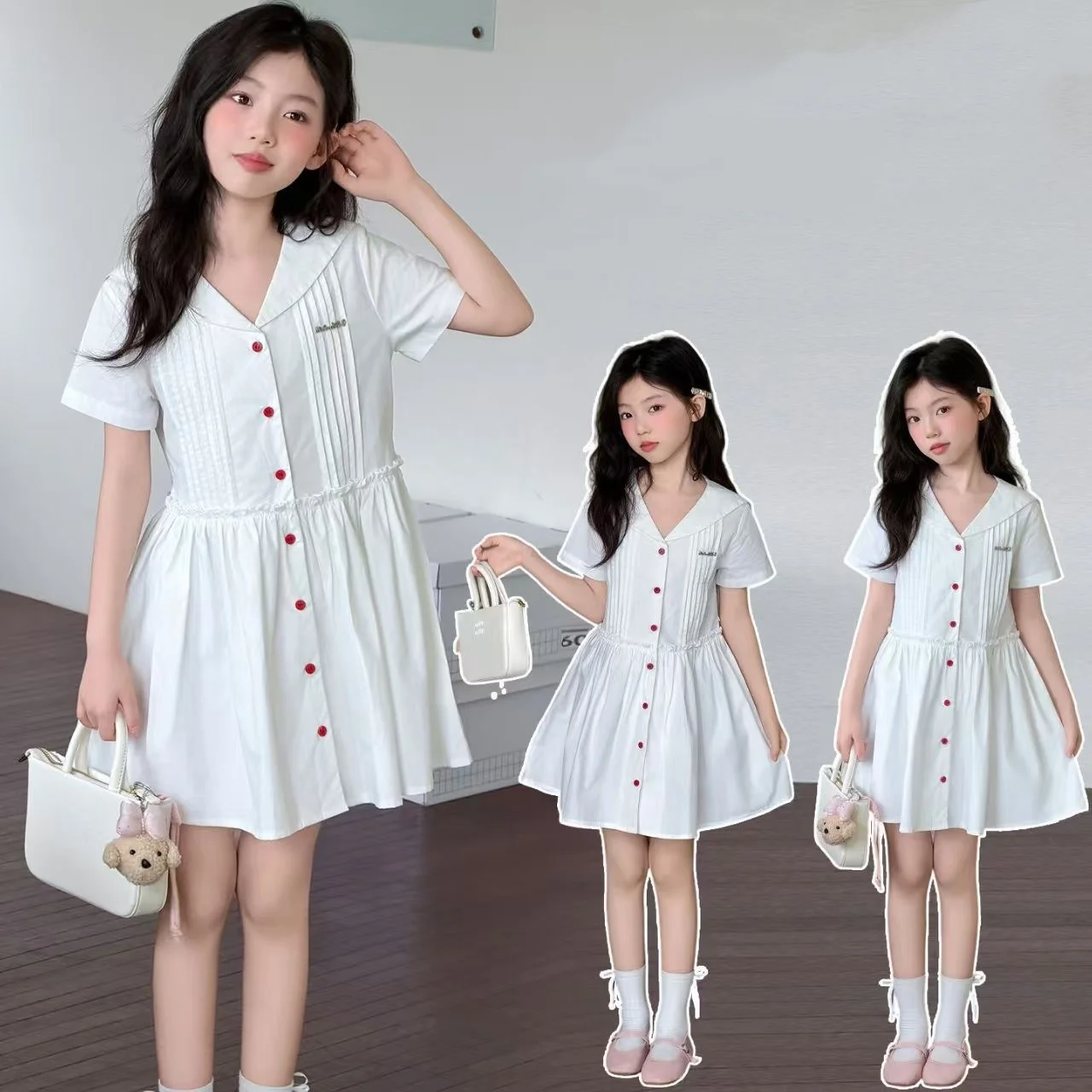 Girls' Summer Dress 2026 New Style Children's Stylish Short Sleeve Navy Leading Academy Style JK Dress
Girls' Summer Dress 2026 New Style Children's Stylish Short Sleeve Navy Leading Academy Style JK Dress