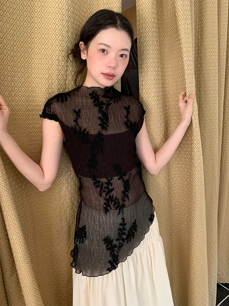 Женский летний жилет Dorydory Bla из полиэстера с вышивкой, плиссированными рукавами и асимметричным подолом
Женский летний жилет Dorydory Bla из полиэстера с вышивкой, плиссированными рукавами и асимметричным подолом