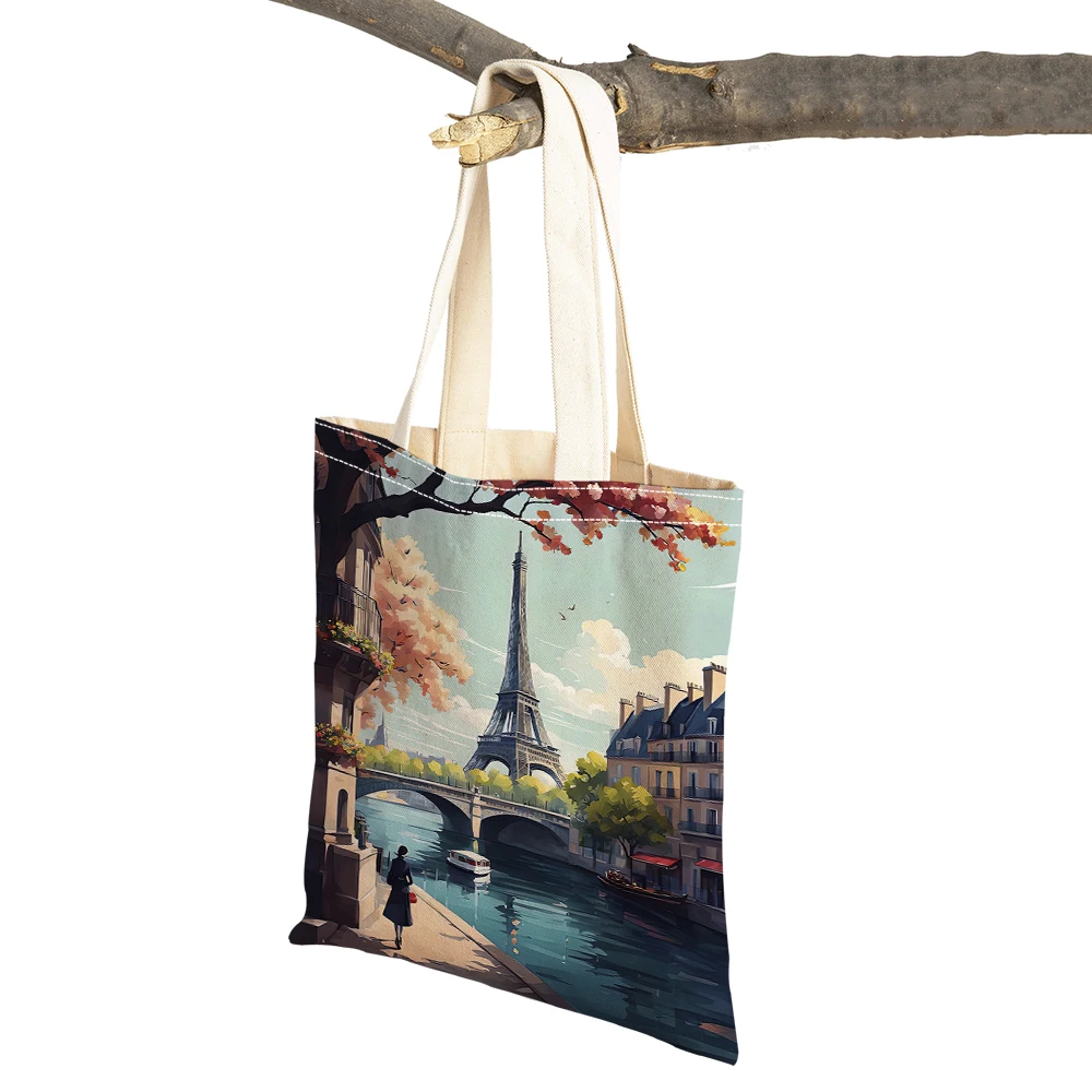 Casual Women Shopping Bags Travel to France Italy Mexico City Lady Shopper Bag Scenery Art Handbag Double Print Girl Tote
Casual Women Shopping Bags Travel to France Italy Mexico City Lady Shopper Bag Scenery Art Handbag Double Print Girl Tote