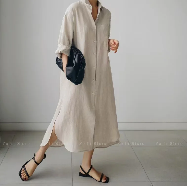 2026 Spring and Autumn New Solid Color Women's Long Sleeve Side Slit Dress Fashionable Versatile Elegant
2026 Spring and Autumn New Solid Color Women's Long Sleeve Side Slit Dress Fashionable Versatile Elegant