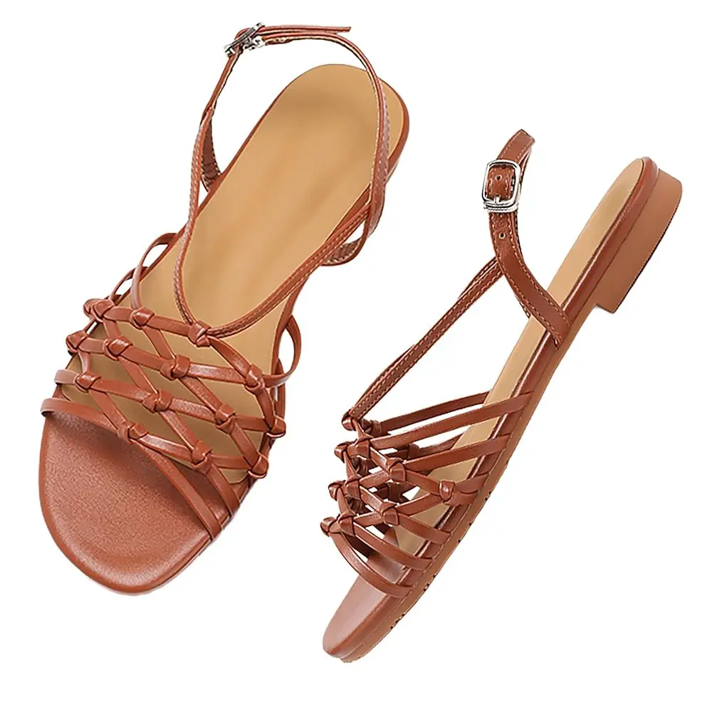 Women's Handwoven Gladiator Flat Sandals Roman Vintage Round Open Toe Summer Breathable Braided Strap Sandals Soft Cushioned
Women's Handwoven Gladiator Flat Sandals Roman Vintage Round Open Toe Summer Breathable Braided Strap Sandals Soft Cushioned