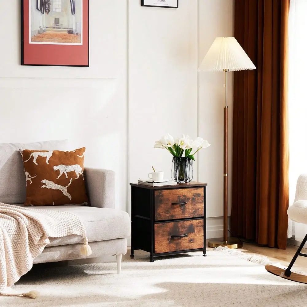 Wood Metal Storage Dresser 2 FabricDrawer Cabinet
Wood Metal Storage Dresser 2 FabricDrawer Cabinet