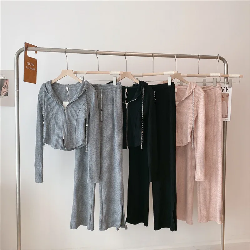 Two Pieces Women Solid Sports Set Hooded Striped Short Long Sleeve Jacket+Elastic Waist Wide Leg Pants 2pcs Female Tracksuits
Two Pieces Women Solid Sports Set Hooded Striped Short Long Sleeve Jacket+Elastic Waist Wide Leg Pants 2pcs Female Tracksuits