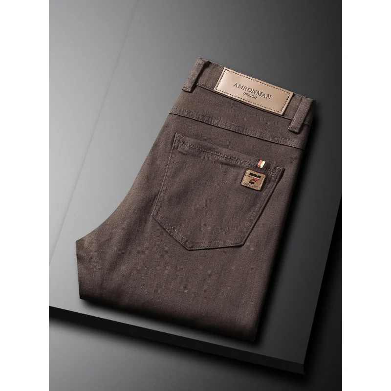 Осень-зима 2021, новые джинсы кофейного цвета, мужские элитные повседневные эластичные деловые длинные брюки с маленькими ножками
Осень-зима 2021, новые джинсы кофейного цвета, мужские элитные повседневные эластичные деловые длинные брюки с маленькими ножками