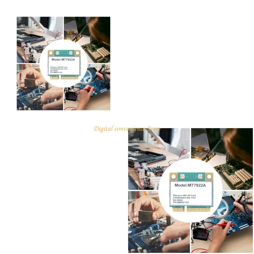 97QA MT7922A Internal WiFi 6E Adapter 2.4Ghz 5Ghz 6GHz Channel M.2 Mini Pcie Optimized For Streaming
97QA MT7922A Internal WiFi 6E Adapter 2.4Ghz 5Ghz 6GHz Channel M.2 Mini Pcie Optimized For Streaming