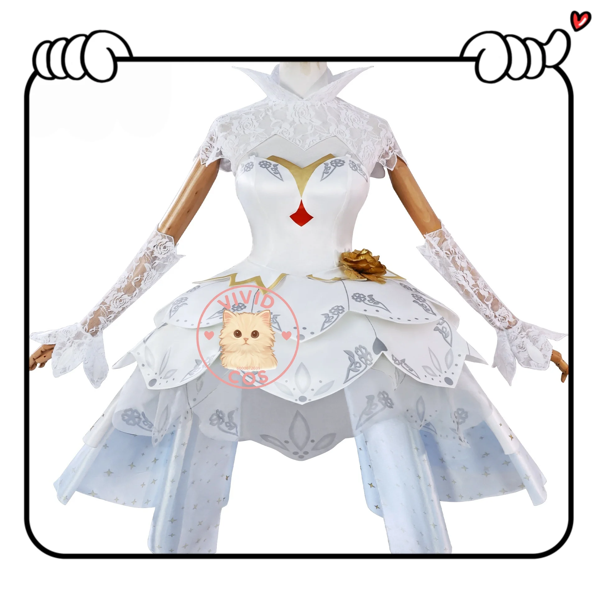 Honor of Kings Xiao Qiao Pure White Wedding Cosplay Costume Two-dimensional Formal White Dress Role-plying As Game Characters
Honor of Kings Xiao Qiao Pure White Wedding Cosplay Costume Two-dimensional Formal White Dress Role-plying As Game Characters