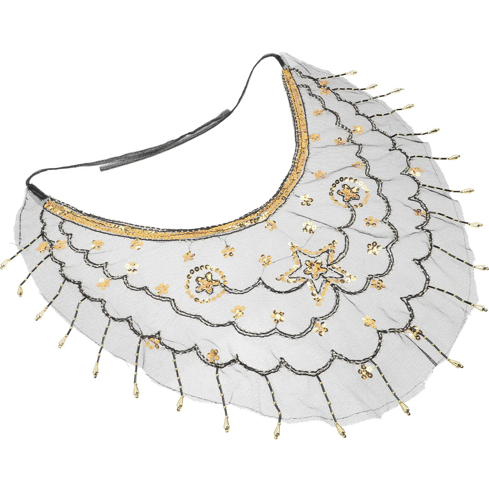 Belly Dance Veil Women Hand Sewn Gold Beaded Flower Design Mesh Face Chain Masquerade Veil Mask Party Cosplay Accessory
Belly Dance Veil Women Hand Sewn Gold Beaded Flower Design Mesh Face Chain Masquerade Veil Mask Party Cosplay Accessory