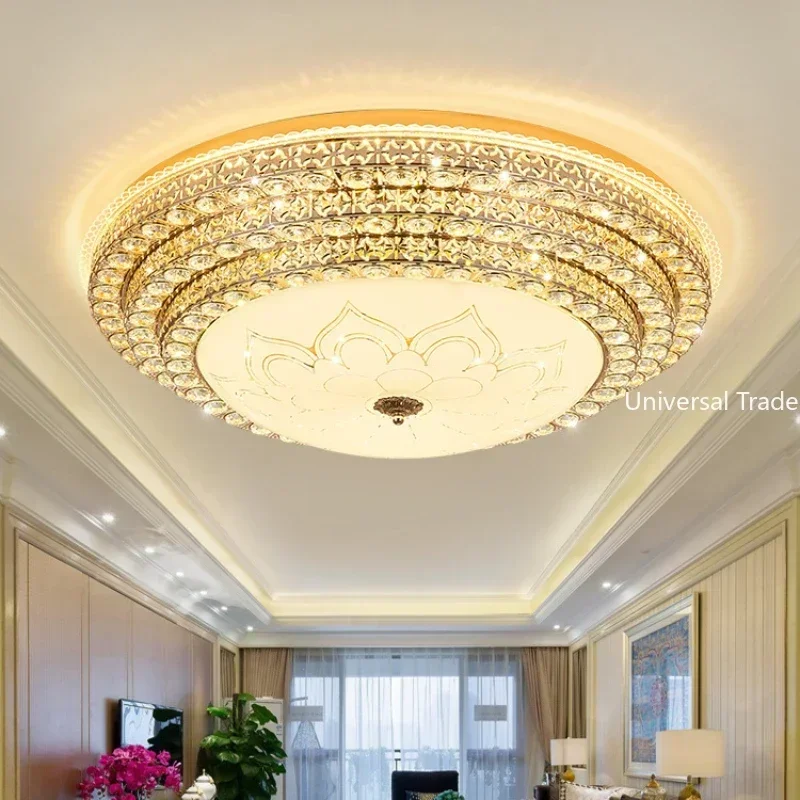 European Circular LED Crystal Ceiling Light Luxurious Living Room Light, Bedroom Simple and Modern European Lighting Fixtures
European Circular LED Crystal Ceiling Light Luxurious Living Room Light, Bedroom Simple and Modern European Lighting Fixtures