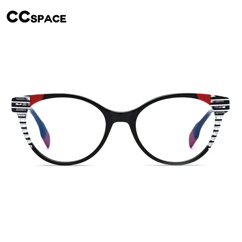 55058 Cat Eye Acetate Frame Vintage Stripe Style Glasses Women Clear Lens Eyeglasses Optical Spectacle Frame
55058 Cat Eye Acetate Frame Vintage Stripe Style Glasses Women Clear Lens Eyeglasses Optical Spectacle Frame