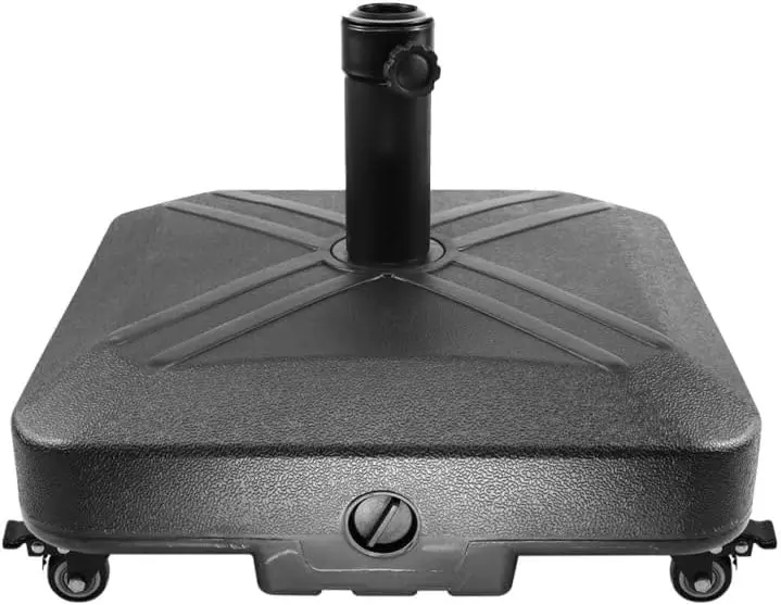 Heavy Duty Outdoor Patio Umbrella Stand Base with Locking Wheels, 125 lbs Capacity, Fillable Sand or Water
Heavy Duty Outdoor Patio Umbrella Stand Base with Locking Wheels, 125 lbs Capacity, Fillable Sand or Water