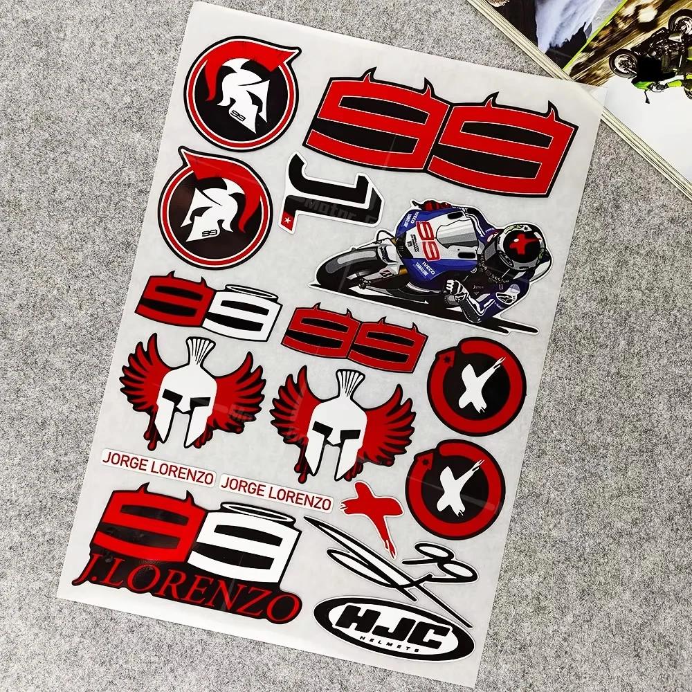 MOTO Rider Red Jorge Lorenzo No. 99 56 26 41 Racing Car Styling Decal Refit Body Tank Helmet Motorcycle Reflective Vinyl Decal
MOTO Rider Red Jorge Lorenzo No. 99 56 26 41 Racing Car Styling Decal Refit Body Tank Helmet Motorcycle Reflective Vinyl Decal