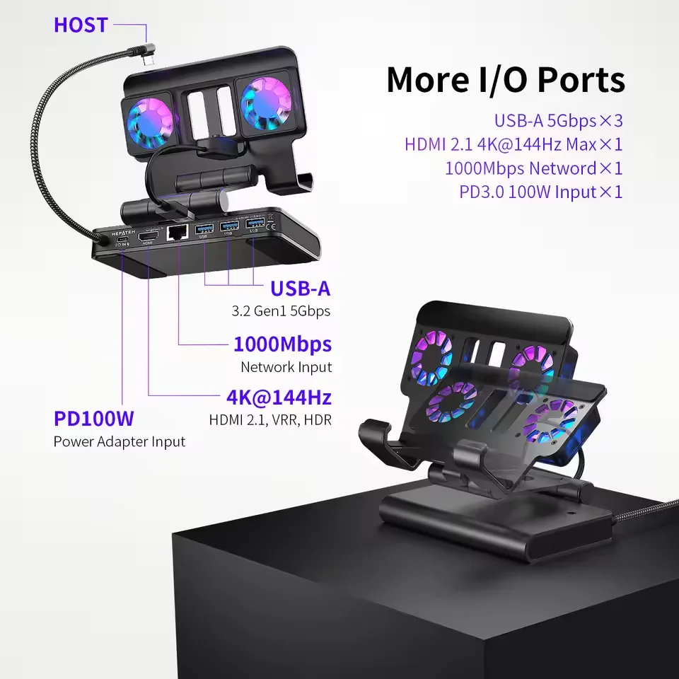 FLLTF Switch2 Dual Cooling Fan 4K@144Hz High Refresh Rate Docking Station For NS2 Fan Cooling Docking PD100W Gigabit Accessory
FLLTF Switch2 Dual Cooling Fan 4K@144Hz High Refresh Rate Docking Station For NS2 Fan Cooling Docking PD100W Gigabit Accessory