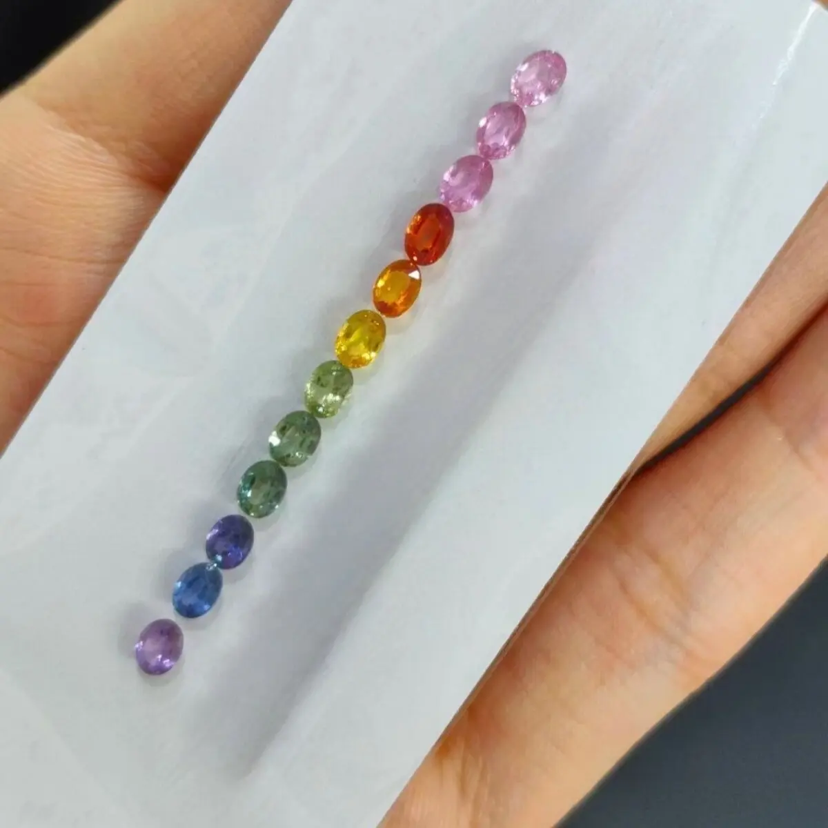 3x4mm 3x5mm Oval Cut Lab grown Sapphire Rainbow Gradient Color Loose Stone For Jewelry Design Making For Party Gift
3x4mm 3x5mm Oval Cut Lab grown Sapphire Rainbow Gradient Color Loose Stone For Jewelry Design Making For Party Gift