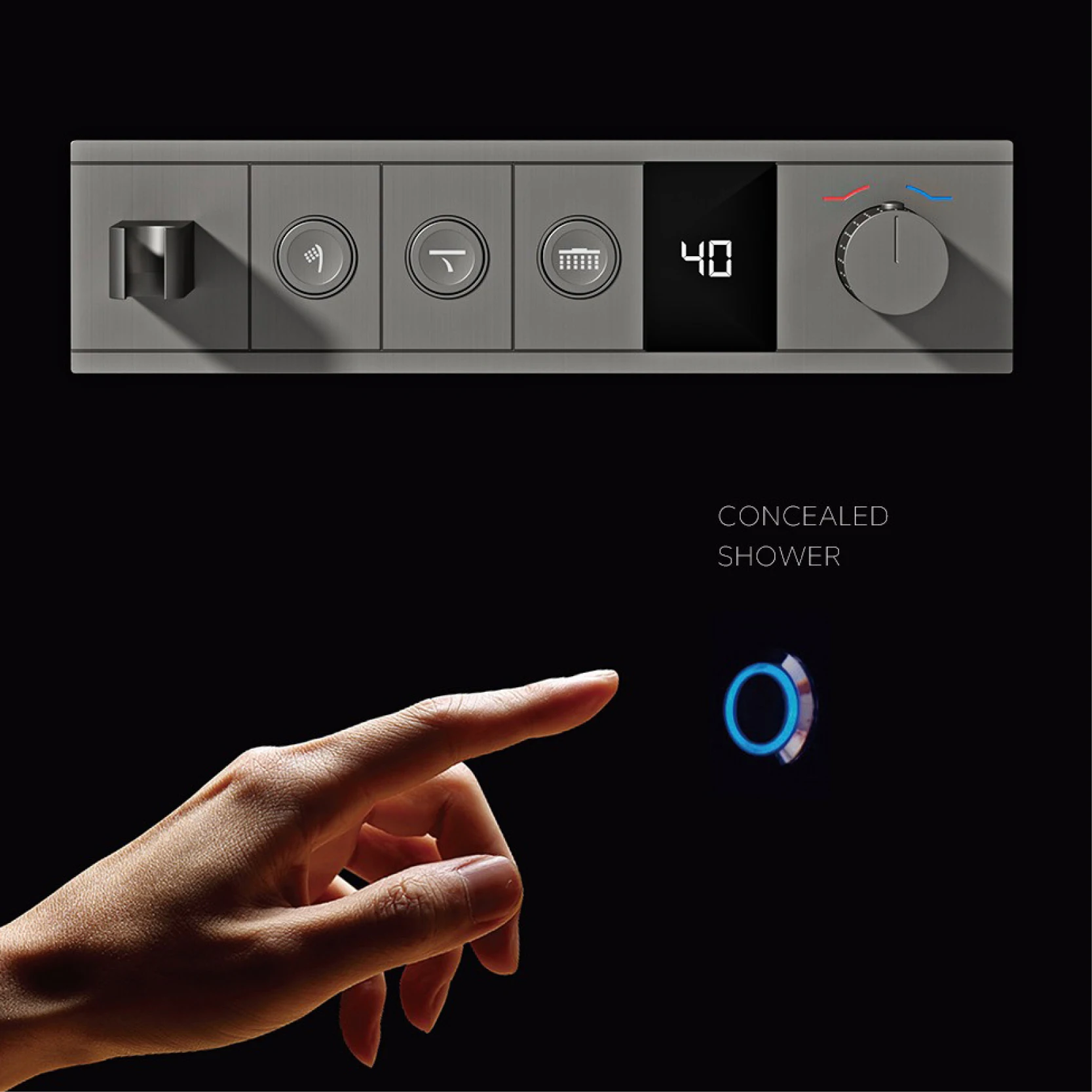 Luxury Bathroom Gunmetal Brass 3-Function LED digital Display Shower System Wall-Embedded Rainfall showerhead Bath Fixtures
Luxury Bathroom Gunmetal Brass 3-Function LED digital Display Shower System Wall-Embedded Rainfall showerhead Bath Fixtures
