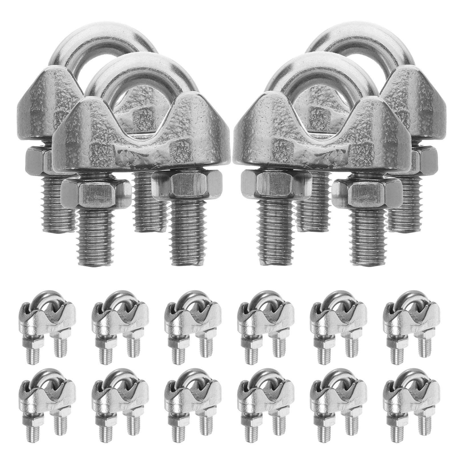 20 Pcs Cable Jacket Set Wire Rope Clamps Clips Holder Steel Fixing Small Stainless Strong Material Wear Resistant 304 U-bolt
20 Pcs Cable Jacket Set Wire Rope Clamps Clips Holder Steel Fixing Small Stainless Strong Material Wear Resistant 304 U-bolt