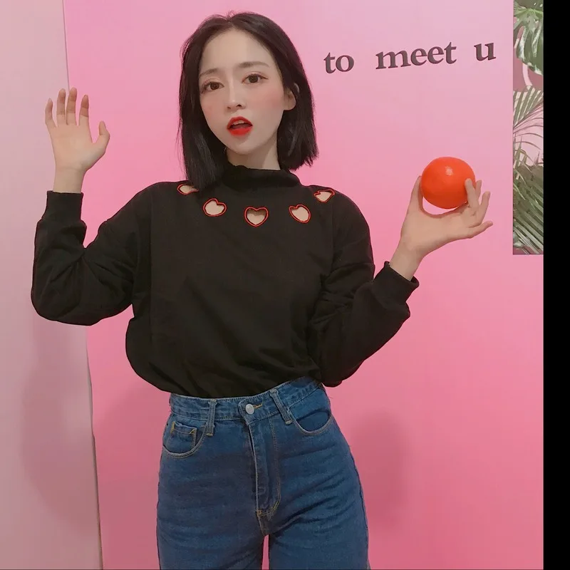 Female Sweatshirts Womens Clothing New Fashion Thin Red Heart Hollow Out Casual Cute Fresh Long Sleeve Sweatshirt
Female Sweatshirts Womens Clothing New Fashion Thin Red Heart Hollow Out Casual Cute Fresh Long Sleeve Sweatshirt