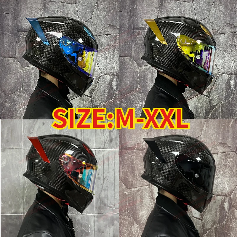 ORZ Carbon Fiber Full Face Motorcycle Helmet, DOT Approved Unisex Four Seasons Universal Lightweight Protective Motorbike Helmet
ORZ Carbon Fiber Full Face Motorcycle Helmet, DOT Approved Unisex Four Seasons Universal Lightweight Protective Motorbike Helmet