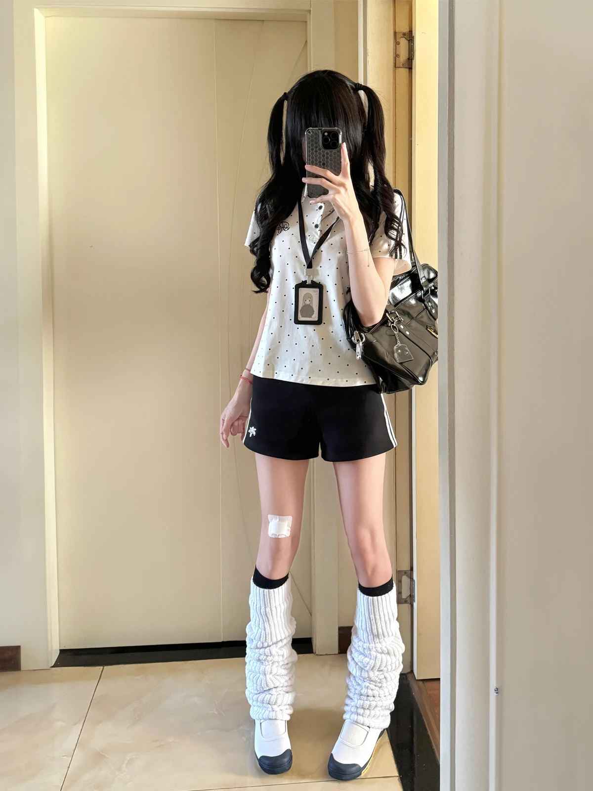 Black And White Polka Dot Gymnastics Top Women's Collar Sportswear Slimming School Uniform Style Summer New Arrival
Black And White Polka Dot Gymnastics Top Women's Collar Sportswear Slimming School Uniform Style Summer New Arrival