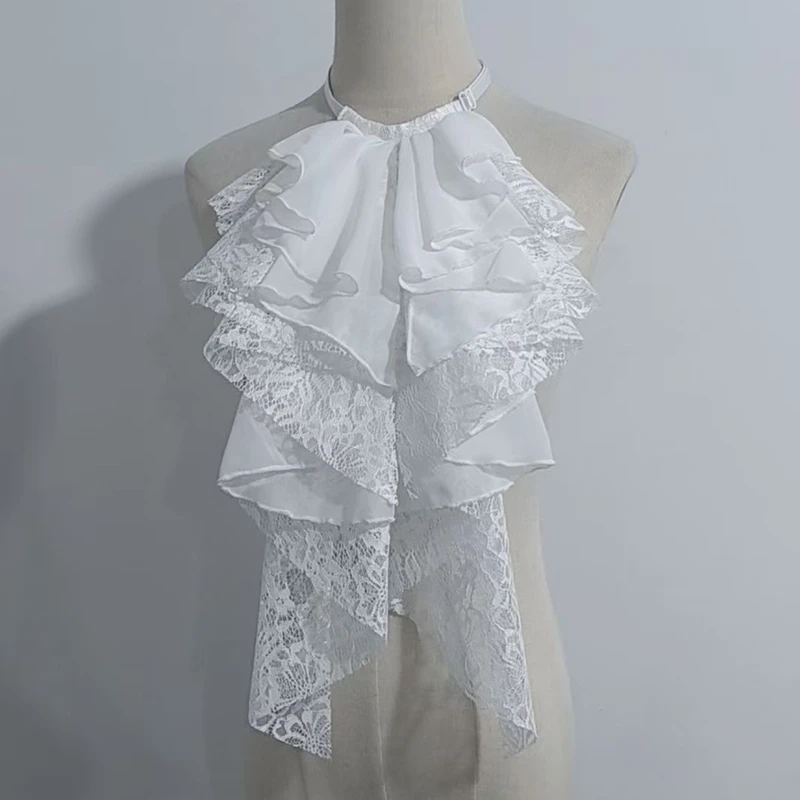 Detachable Lace Layered Ruffled Fake Collar Solid Color Dress Suit Lapel Flower Wedding Costum Accessory
Detachable Lace Layered Ruffled Fake Collar Solid Color Dress Suit Lapel Flower Wedding Costum Accessory