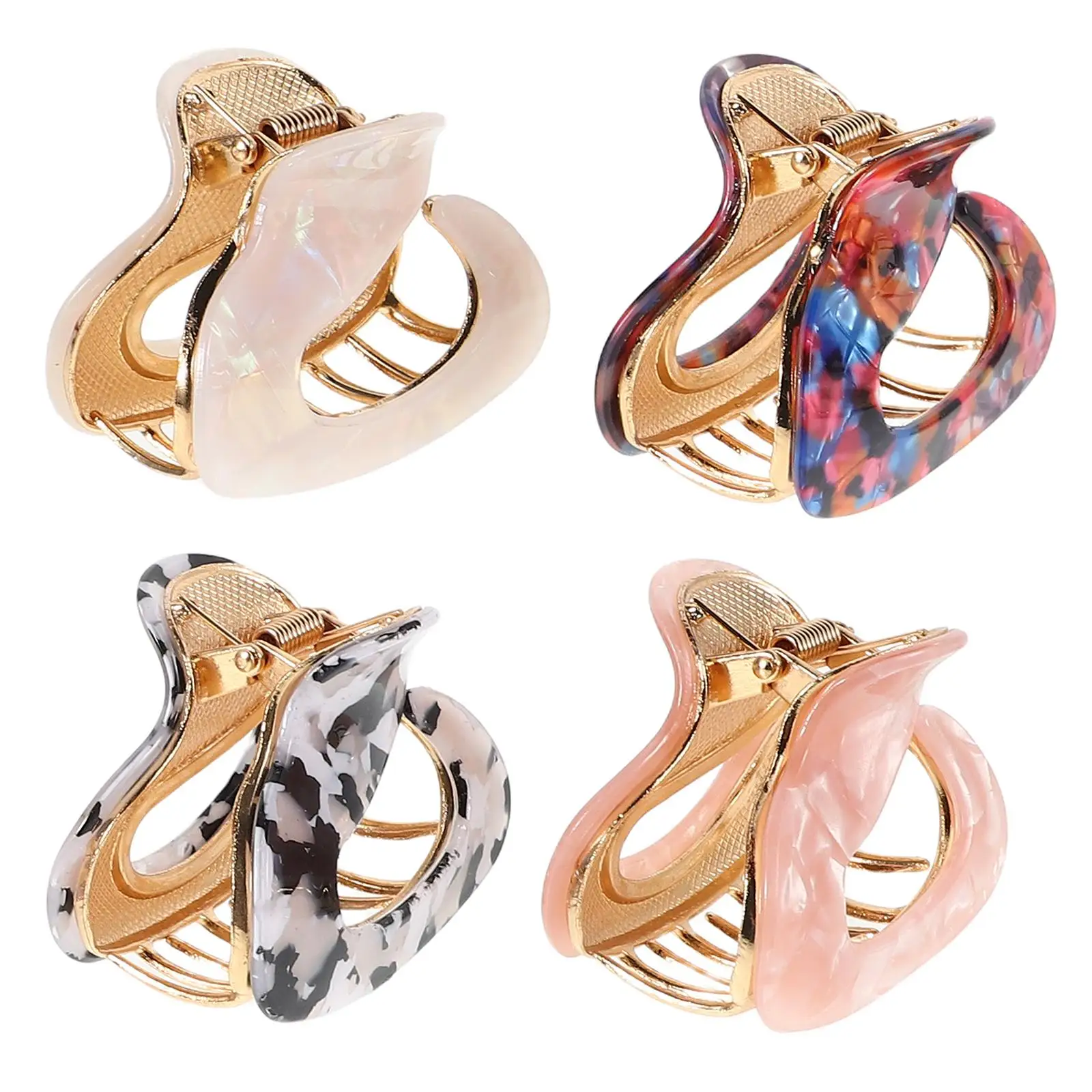 4 Pcs Hair Claw Clips Acetate Barrettes Elegant Hairpins for Women Unique Claw Grip Non Slip Thick Hairstyles Accessories
4 Pcs Hair Claw Clips Acetate Barrettes Elegant Hairpins for Women Unique Claw Grip Non Slip Thick Hairstyles Accessories