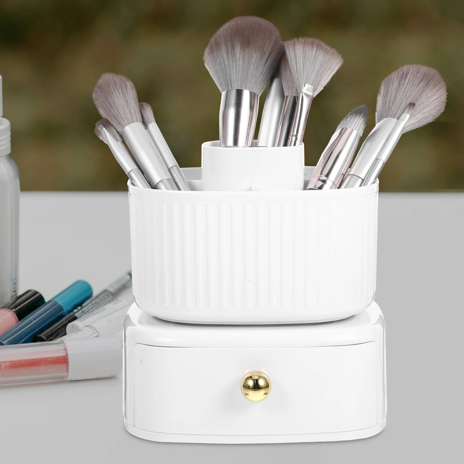 Rotating Pen Holder Storage Box Drawer Makeup Brush Cup Household Jewelry Display Organizer for Vanity Desktop Abs Large Office
Rotating Pen Holder Storage Box Drawer Makeup Brush Cup Household Jewelry Display Organizer for Vanity Desktop Abs Large Office