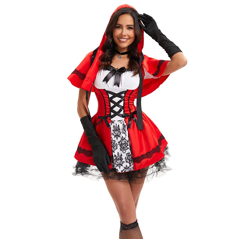 S-2XL Halloween Costumes for Women's Cosplay Little Red Riding Hooded Dress Woman Costume Adult Female Costumes
S-2XL Halloween Costumes for Women's Cosplay Little Red Riding Hooded Dress Woman Costume Adult Female Costumes