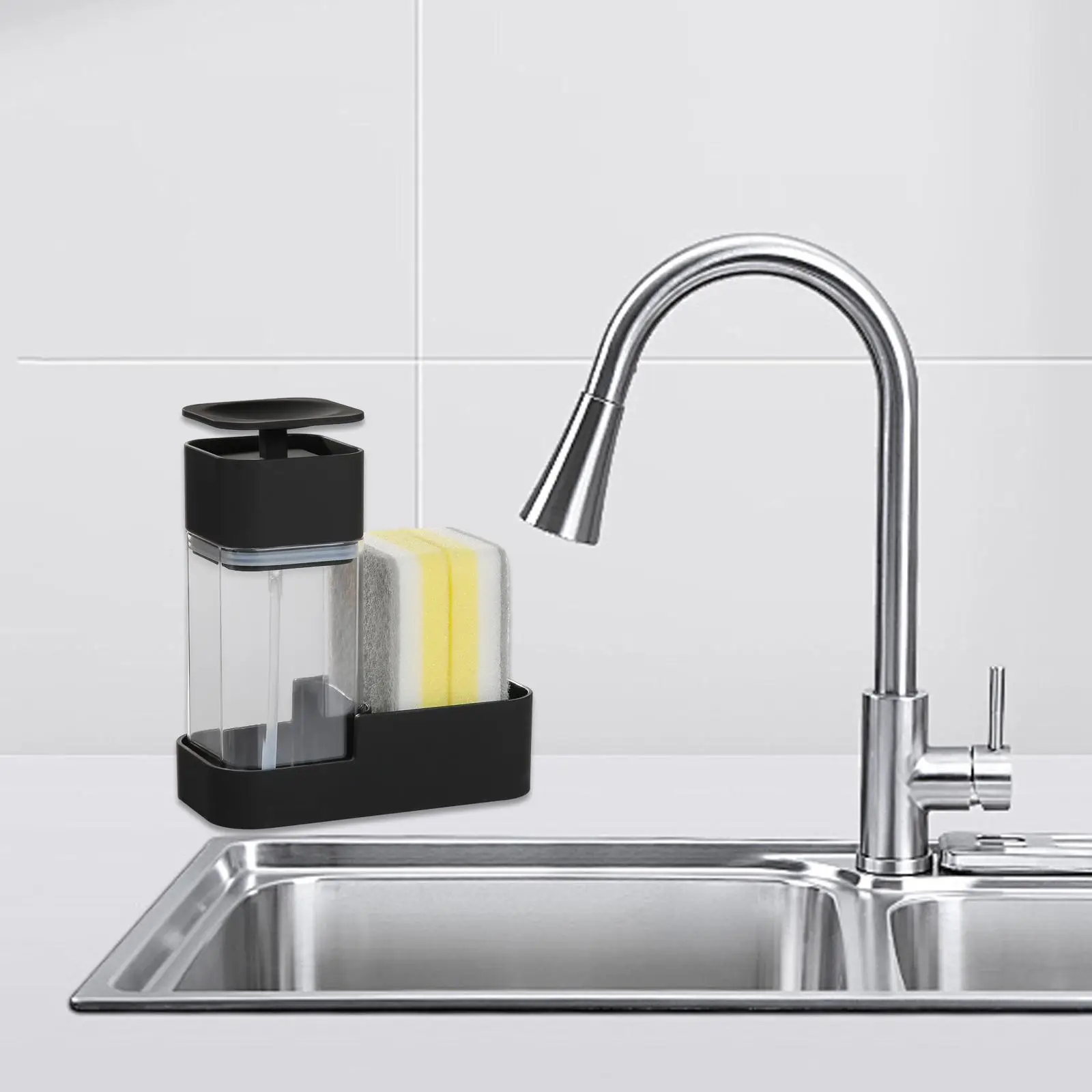 Soap Dispenser and Sponge Holder 440ml/15oz Dish and Plate Washing Soap Pump Dispenser for Kitchen Dorm Bathroom Accessory Sink
Soap Dispenser and Sponge Holder 440ml/15oz Dish and Plate Washing Soap Pump Dispenser for Kitchen Dorm Bathroom Accessory Sink