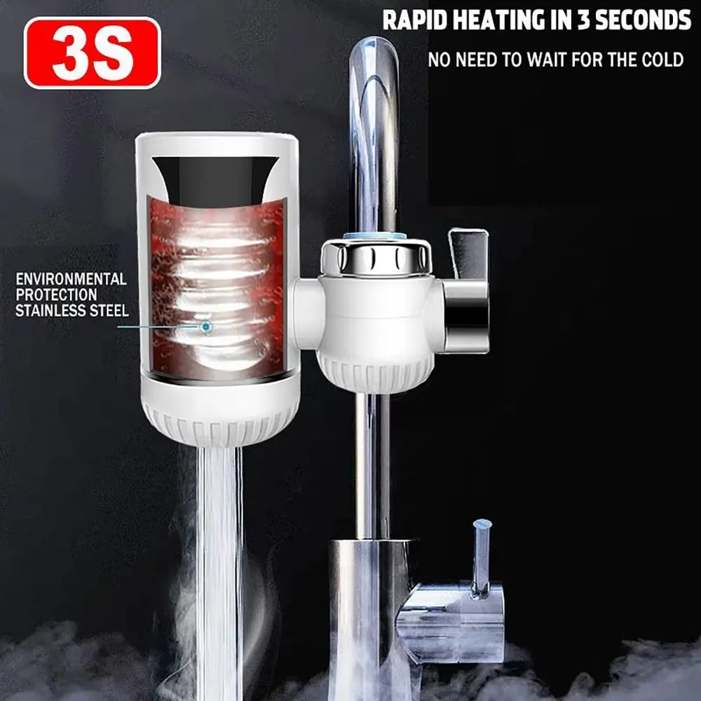 3000W Power Instant Electric Water Heater Digital Display Rapid Heating Instant Hot Water Faucet LED Display Rotatable Tap
3000W Power Instant Electric Water Heater Digital Display Rapid Heating Instant Hot Water Faucet LED Display Rotatable Tap
