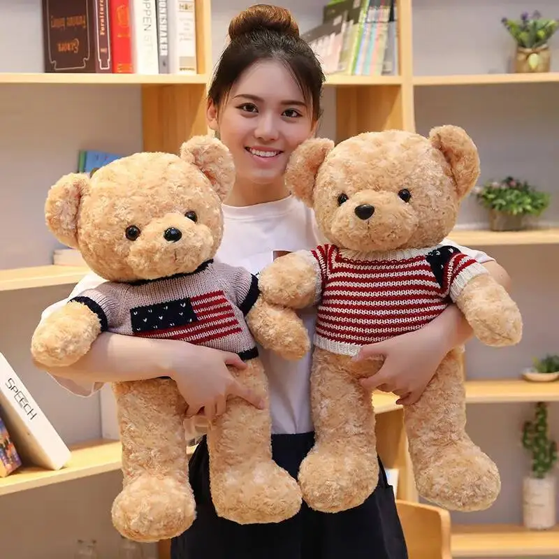 American Sweater Teddy Bear Plush Toy 45/60/80cm Jumper Bear Plush Toy Cute Pillow Girlfriend Valentine Day Gift Kid Gift
American Sweater Teddy Bear Plush Toy 45/60/80cm Jumper Bear Plush Toy Cute Pillow Girlfriend Valentine Day Gift Kid Gift 