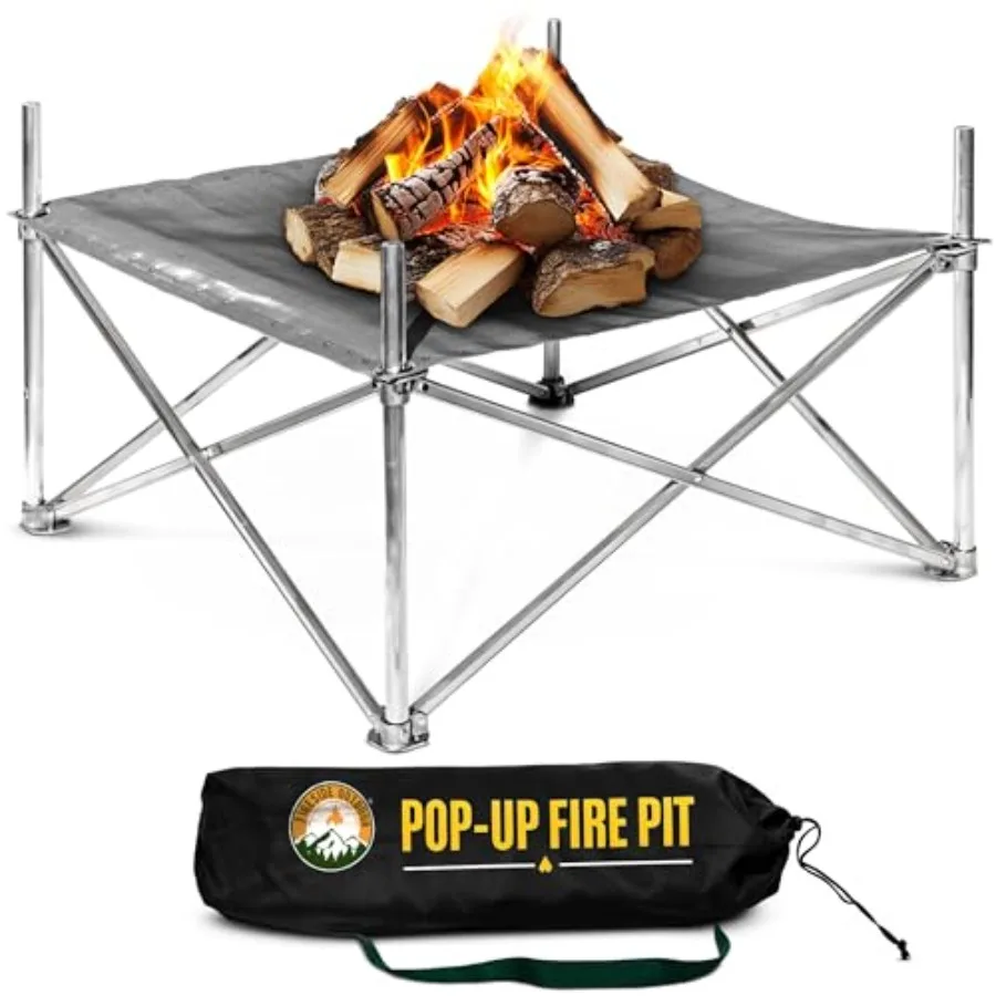 Fireside Outdoor Pop-Up Fire Pit 24" Ultra Lite Weighs 3.2 lbs - Folding FirePits for Outside Outdoor Small Firepit Portable Ca
Fireside Outdoor Pop-Up Fire Pit 24" Ultra Lite Weighs 3.2 lbs - Folding FirePits for Outside Outdoor Small Firepit Portable Ca
