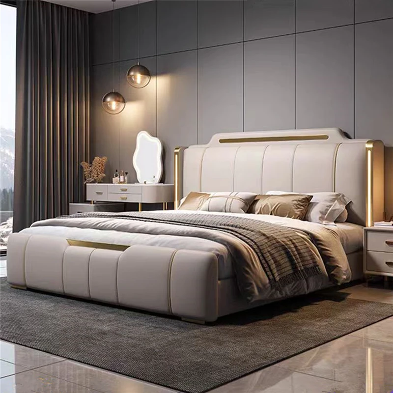 Luxury Modern Double Bed Leather Design Queen Size Adults Double Bed Storage Space Saving Camas De Dormitorio Home Furniture
Luxury Modern Double Bed Leather Design Queen Size Adults Double Bed Storage Space Saving Camas De Dormitorio Home Furniture