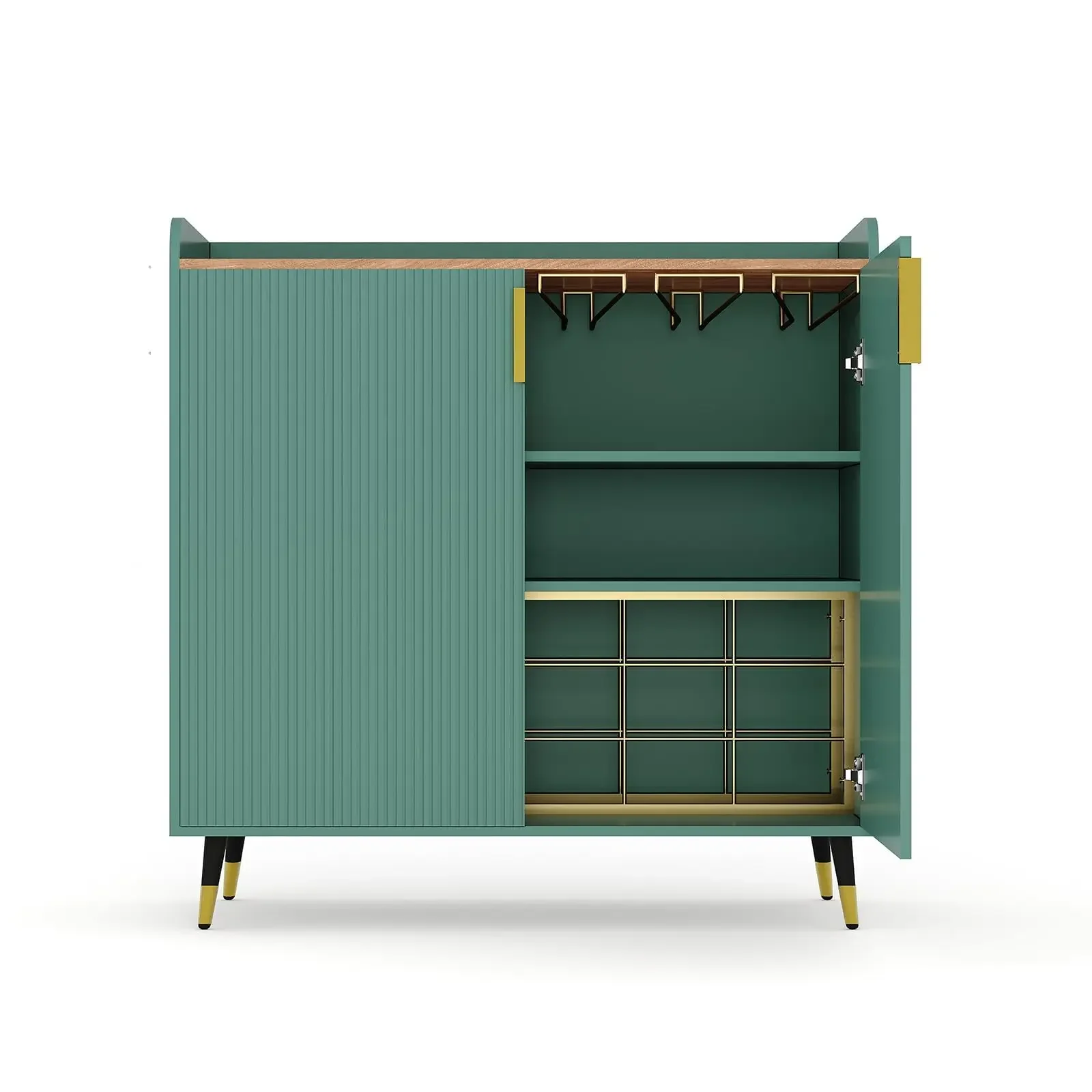 Modern Green Fluted Sideboard With Wine Rack And Glass Holder For Dining Room Living Room
Modern Green Fluted Sideboard With Wine Rack And Glass Holder For Dining Room Living Room