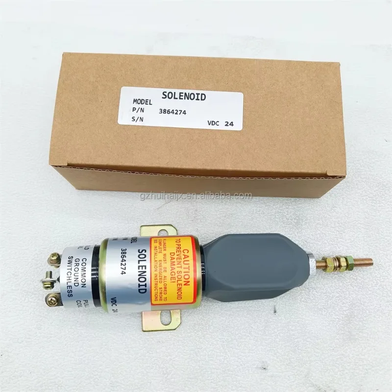 High Quality Excavator Parts Engine Stop Solenoid Valve Shutoff 24V 3864274 For Cummins Engine 4BT 4B3.9
High Quality Excavator Parts Engine Stop Solenoid Valve Shutoff 24V 3864274 For Cummins Engine 4BT 4B3.9