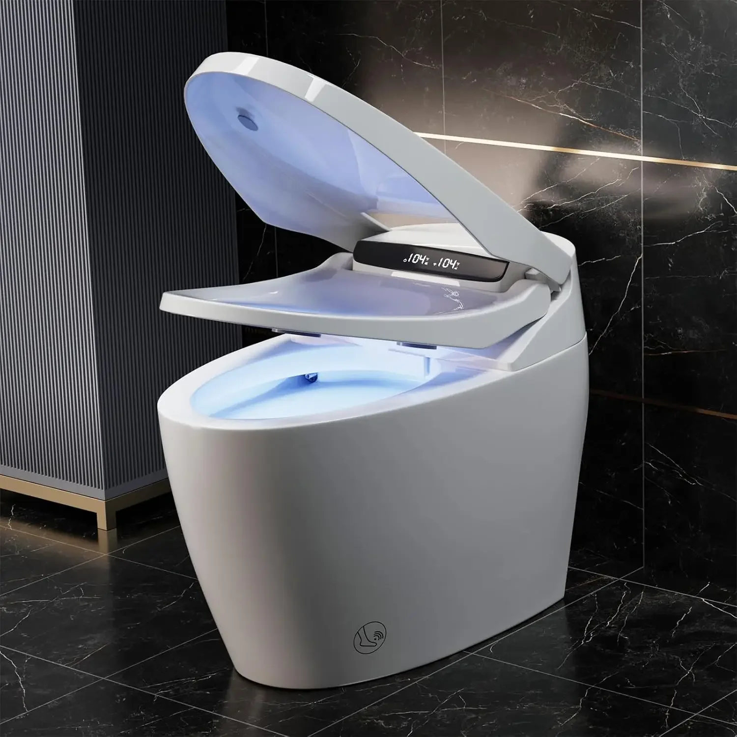 Smart Toilet with Bidet Built in, Elongated Tankless Toilet with Heated Bidet Seat, Warm Water & Air Dryer,LED, Customized
Smart Toilet with Bidet Built in, Elongated Tankless Toilet with Heated Bidet Seat, Warm Water & Air Dryer,LED, Customized