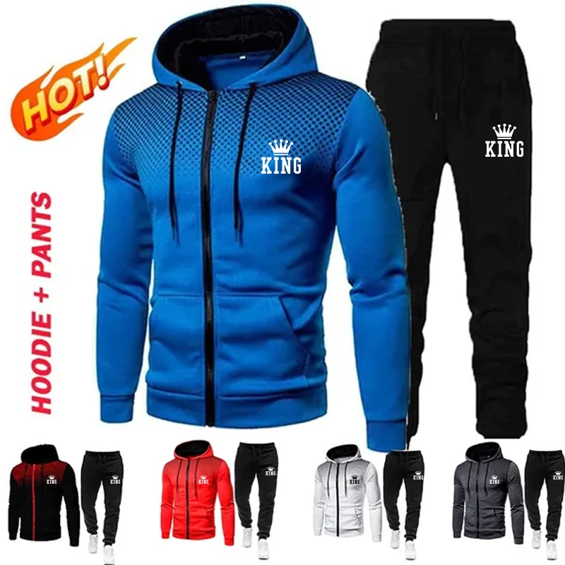 Classic Men Black Hooded 2 Pcs Set Men' Jogging Outdoor Winter Outfit Printed Gradient Patchwork Clothes Zip Drawstring Trousers
Classic Men Black Hooded 2 Pcs Set Men' Jogging Outdoor Winter Outfit Printed Gradient Patchwork Clothes Zip Drawstring Trousers