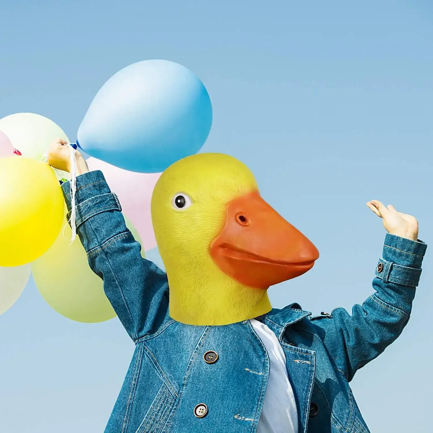 1PC Funny Animal Duck Latex Full Face Mask Cosplay Novelty Yellow Duck Head Mask Halloween Party Costume Holiday Gift Props
1PC Funny Animal Duck Latex Full Face Mask Cosplay Novelty Yellow Duck Head Mask Halloween Party Costume Holiday Gift Props