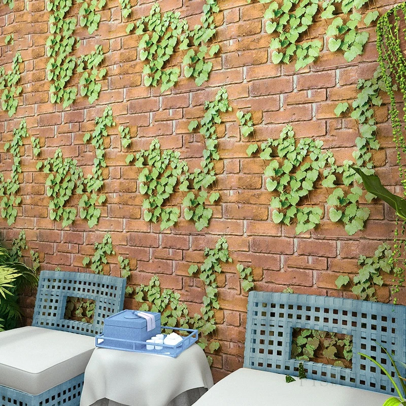 Green Leaf Brick Pattern Wallpaper Hotel Tea Room Beauty Salon Wall Sticker Home Decoration Self-adhesive 3D PVC Wallpaper
Green Leaf Brick Pattern Wallpaper Hotel Tea Room Beauty Salon Wall Sticker Home Decoration Self-adhesive 3D PVC Wallpaper