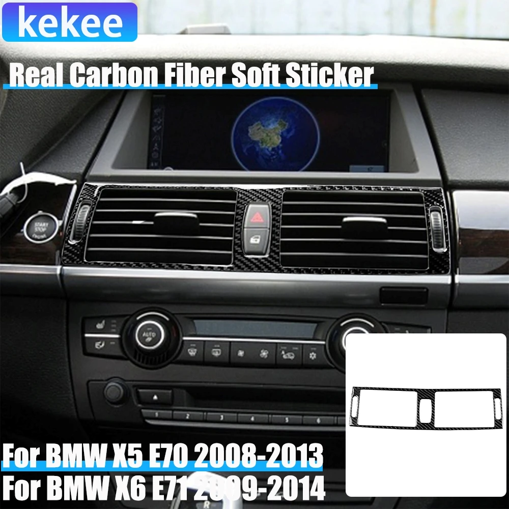 Real Carbon Fiber Car Accessories Center Air Vent Decorative Trim Cover Soft Sticker For BMW X5 E70 2008-2013 X6 E71 2009-2014
Real Carbon Fiber Car Accessories Center Air Vent Decorative Trim Cover Soft Sticker For BMW X5 E70 2008-2013 X6 E71 2009-2014