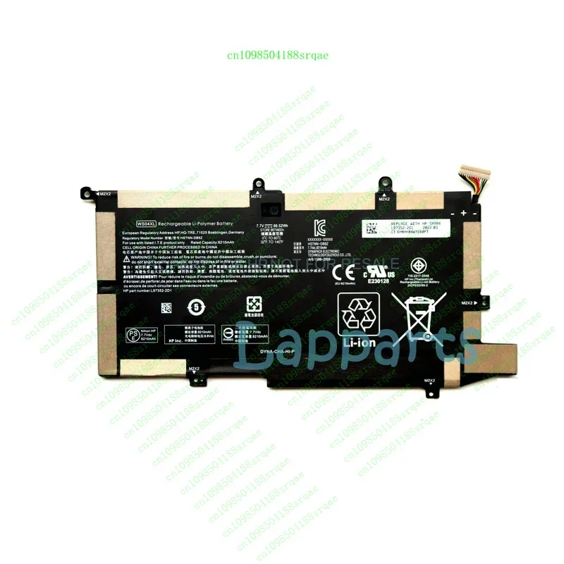 Оригинальный аккумулятор WS04XL для HP Spectrex360 14t-ea 14t-ea000 HSTNN-DB9Z L97352-2D1%100 тест
Оригинальный аккумулятор WS04XL для HP Spectrex360 14t-ea 14t-ea000 HSTNN-DB9Z L97352-2D1%100 тест