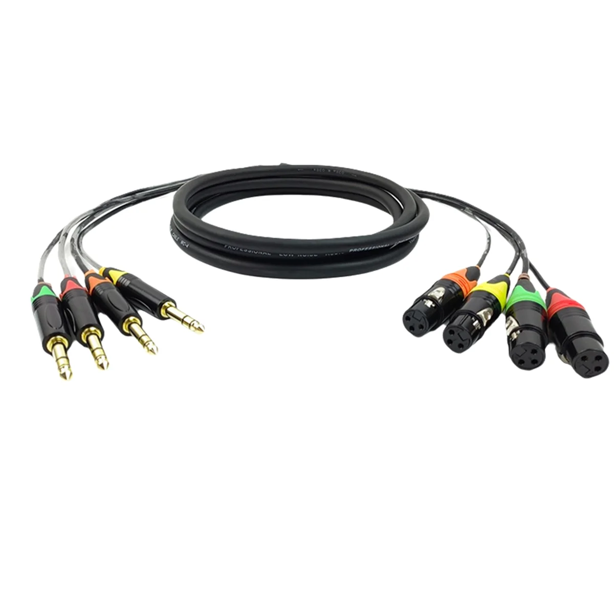 CLCU 4-канальные кабели TRS-XLR 1/4 дюйма, разъем 6,35 мм, стерео аудио, сбалансированная линия на микрофонные кабели XLR, 300 см
CLCU 4-канальные кабели TRS-XLR 1/4 дюйма, разъем 6,35 мм, стерео аудио, сбалансированная линия на микрофонные кабели XLR, 300 см