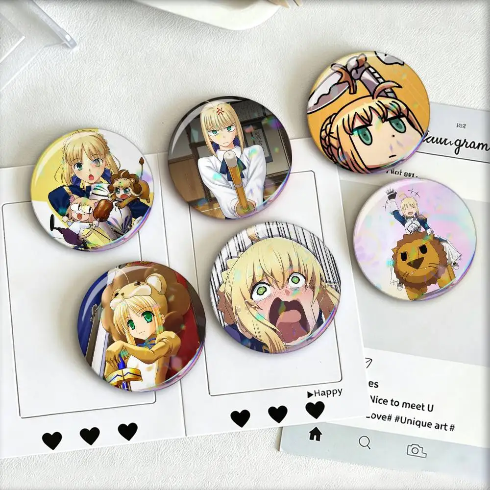 Artoria Pendragon Badge 25 32 44 58 75 mm Round Fans Collect Friends Gifts Brooch Souvenir
Artoria Pendragon Badge 25 32 44 58 75 mm Round Fans Collect Friends Gifts Brooch Souvenir
