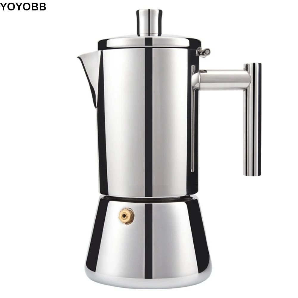 Stainless Steel Italian Coffee Pot Antioxidant 200/300/600 ML Espresso Maker Pot Fast Heat-conductive Leak-proof
Stainless Steel Italian Coffee Pot Antioxidant 200/300/600 ML Espresso Maker Pot Fast Heat-conductive Leak-proof