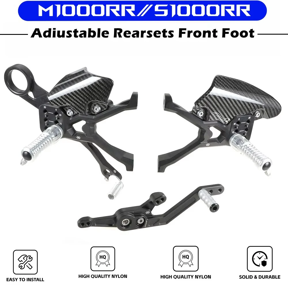 M1000RR Motorcycle Adjustable Carbon fiber board Rear Set Foot Pegs Pedal For BMW S1000RR 2019-2025 M1000RR 2020-2025
M1000RR Motorcycle Adjustable Carbon fiber board Rear Set Foot Pegs Pedal For BMW S1000RR 2019-2025 M1000RR 2020-2025