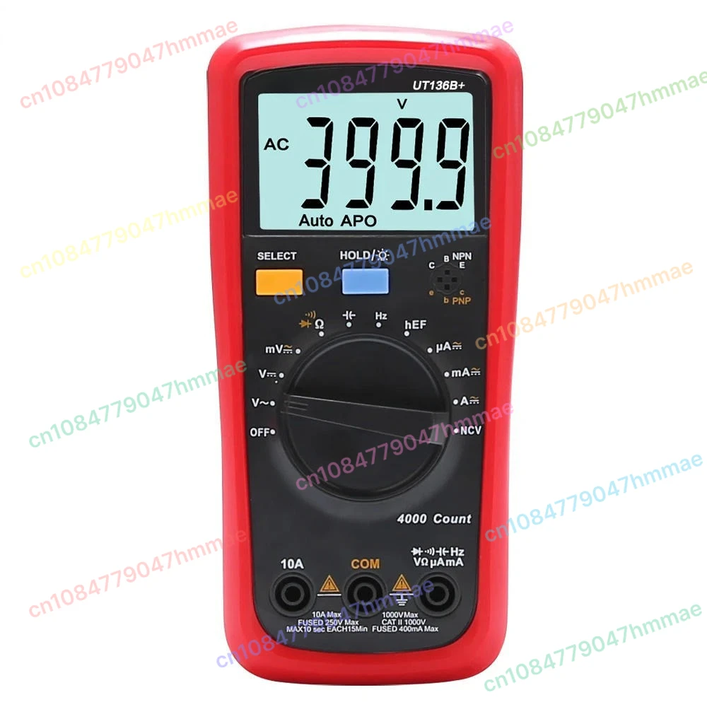 Digital multimeter digital display three and a half UT136B +/C + multi-function anti-burn automatic electrician maintenance
Digital multimeter digital display three and a half UT136B +/C + multi-function anti-burn automatic electrician maintenance