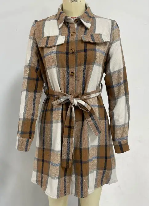 Womens Dresses Elegant Commuting Style Striped Long-Sleeved Dress Autumn Winter Shirt with Belt Cardigan A-Line Mid-Length Skirt
Womens Dresses Elegant Commuting Style Striped Long-Sleeved Dress Autumn Winter Shirt with Belt Cardigan A-Line Mid-Length Skirt