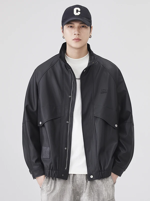 Retro American PU Leather Jaet Men's Loose Stand Collar Pilot Sle Outerwear Cool And Haome Fall New Arrival
Retro American PU Leather Jaet Men's Loose Stand Collar Pilot Sle Outerwear Cool And Haome Fall New Arrival