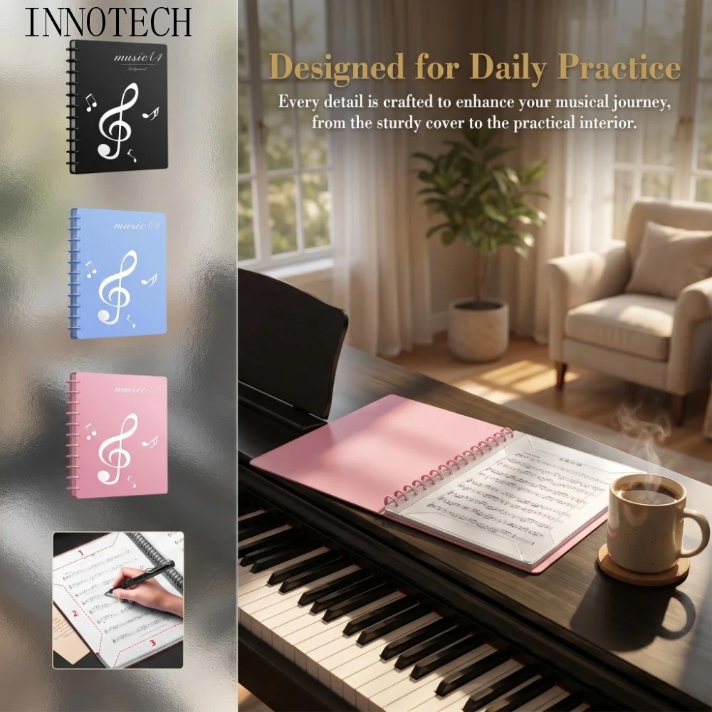 A4 Music Score Folder Portable Multi-layer Music Binder Double Side Lays Flat Piano Score Storage Holder Piano Practice
A4 Music Score Folder Portable Multi-layer Music Binder Double Side Lays Flat Piano Score Storage Holder Piano Practice