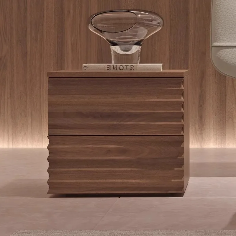 Nordic style storage bedside table Chinese small apartment North American black walnut
Nordic style storage bedside table Chinese small apartment North American black walnut